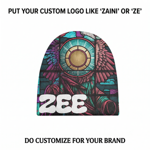 Casquette en polyester interlock premium 280 GSM, multicolore, impression intégrale personnalisée, logo par sublimation et transfert thermique - Product Image 1