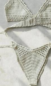 Maillot de bain en tricot, ensemble bikini au crochet, 100% coton - Product Image 3