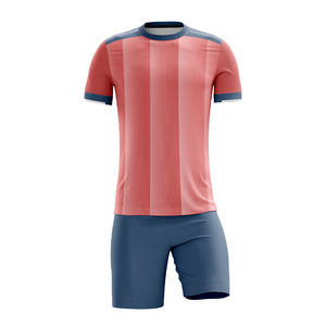 Maillots de football unisexes personnalisés 100 % polyester respirants, ensemble complet avec nom, tenue d'équipe sublimée, short imprimé - Product Image 3