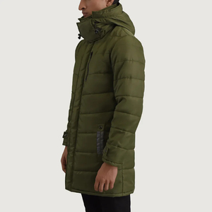 Parka con Capucha Verde Moore Personalizada al por Mayor para Hombre y Mujer, Chaqueta de Nailon para Ambos Géneros - Product Image 1