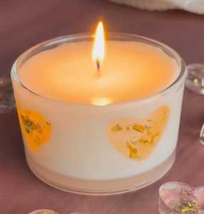 Bougie votive artisanale de créateur en cire de soja écologique, parfumée à la rose, longue durée de combustion, faible MOQ, décoration d'intérieur, festive - Product Image 4