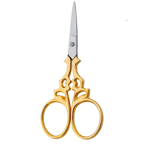 Wholesale Half Gold Embroidery Scissors Sharp Tip Smooth Edge Steel Handle-All Colors Available Thread Cutting Stork Embroidery - Product Image 4