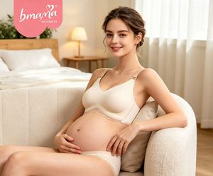 Soutien-gorge d'allaitement sans fil ultra respirant pour femmes enceintes, soutien-gorge de maternité confortable sans couture avec fermeture avant - Product Image 1