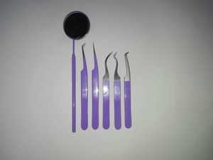 Vired Impex Vente Chaude Pince à Épiler en Acier Inoxydable à Pointe en Fibre, Dentelée, Antistatique, Durable, Précision Fine, Longueur 8-20mm, Personnalisable - Product Image 4