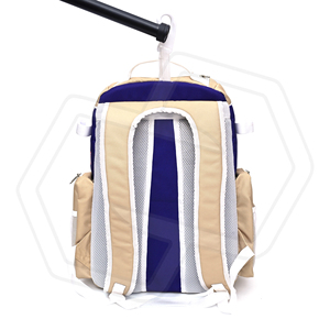 Custom Print Letter Print Best <b>Backpack</b> Beige Blue Zipper Closure Soft Handle Unisex Casual Style Waterproof Durable <b>Nylon</b> - Product Image 2