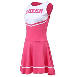 Ensemble jupe et haut de pom-pom girl professionnel pour adulte, 100 % polyester, imprimé par transfert thermique, 220 g, logo frontal, uniforme de compétition - Product Image 6