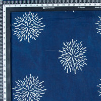 Tissu en coton biologique Indigo Blue Flower Hand Block Print Lightweight 90gsm Girls Curtains Covers Home Decor Bags Car Outdoor