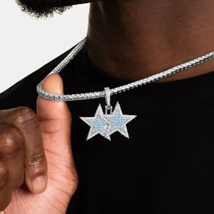 Pendentif chaîne pour homme en diamant de laboratoire de luxe, or, or rose, or blanc, argent, collection de bijoux de créateur - Product Image 5