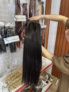 Extensiones de cabello sin procesar de grado 12A liso y sedoso Paquetes de armadura de cabello virgen vietnamita negro natural Paquetes de cabello liso - Product Image 5