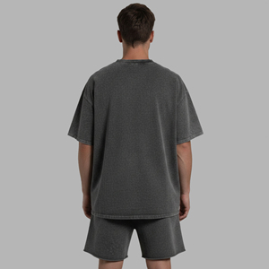 Ensemble d'été pour homme de qualité supérieure, imprimé, uni, écologique, décontracté, grande taille, 100 % coton, coupe classique - Product Image 6