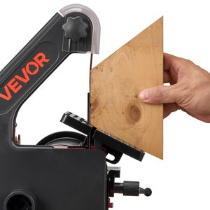 Levigatrice a disco da 250W 5 pollici e levigatrice a nastro da 1 pollice x 30 pollici, combinata con tavolo da lavoro regolabile 0-45° per la lavorazione del legno, da banco con DUS - Product Image 1