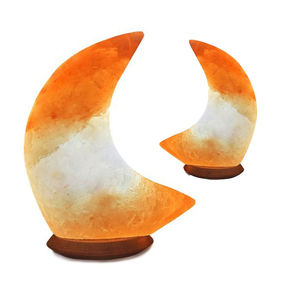 Lampe d'aromathérapie en forme de lune de qualité supérieure avec base en bois sculpté, style amour, vente en gros, lampe de sel rose de l'Himalaya - Product Image 5