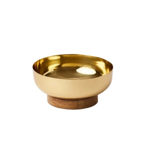Cuenco para servir plato superventas, decoración de cena para OCASIÓN DE BODA, cuenco de lujo de oro alto de latón, cuencos de frutas decorativos para mesa - Product Image 3