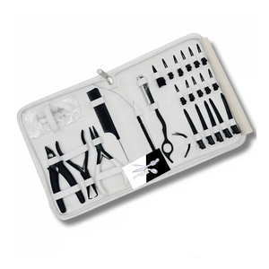 Kit de herramientas de plástico y acero inoxidable impermeable con micro alicates de bucle, tijeras, peines y estuche para técnicos de salón - Eliminación de extensiones - Product Image 6
