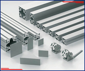Profilé en aluminium extrudé industriel à fente en T, alliage 6063, tube carré anodisé - Product Image 1