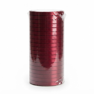 Cinta de satén de una sola cara color borgoña de 6 mm, fabricante, 20 rollos x 8 metros, para empaques de boutique, regalos gourmet, decoración navideña - Product Image 3