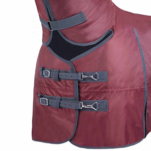 Couvertures lourdes respirantes en toile/polaire pour chevaux – Tapis de protection hivernal pour concours hippique - Product Image 6