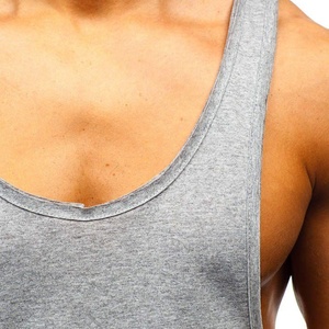 เสื้อกล้ามออกกำลังกายผู้ชายสีเทา สำหรับเพาะกาย ฟิตเนส วิ่ง  แบบถัก มีไซส์ใหญ่  ขายตรงจากโรงงาน ปี 2026 - Product Image 4