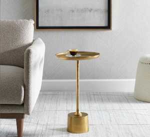 Decor Must Have Modern <b>Side</b> <b>Table</b> With <b>Round</b> Top And Decorative Base For Living Room Furniture - Product Image 2