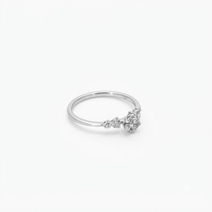 Anillo de Compromiso con Diamante Redondo Creado en Laboratorio, Color DEF, Claridad VS VVS, Anillo de Cinco Diamantes, Certificado IGI, Oro Sólido de 10K, 14K, 18K - Product Image 2