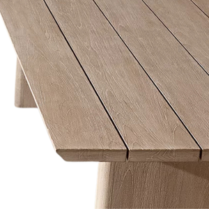 Elegante Mesa de Comedor Rectangular para Exterior de Madera de Teca Sólida, Diseño Arquitectónico Contemporáneo, Colección de Muebles de Jardín - Product Image 2