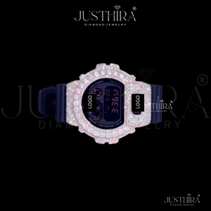 Indian Manufactured Elegant Moissanite Diamond Watch for Women Shiny Stone Bracelet Style <b>Wristwatch</b> Available In Bulk Quantity - Product Image 4