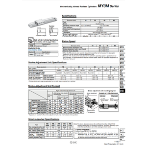 SMC Pneumatics-Cilindro sin vástago, articulado mecánicamente, categoría de producto - Product Image 1