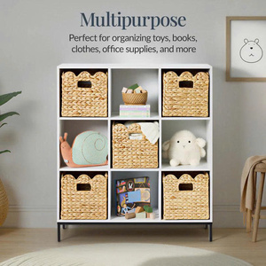 Natural Space-Saving Storage for Laundry Toys Home Essentials Versatile <b>Foldable</b> Water Hyacinth <b>Basket</b> Set - Product Image 5