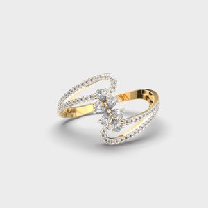 Anillo de cóctel con diamante de laboratorio talla pera grande, grado IGI D-E-F VVS-VS, oro, oro blanco, oro rosa, plata, directo de fabricante, stock B2B - Product Image 1