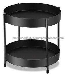 ชั้นวางเหล็ก3ชั้นของผู้ผลิตอินเดียดีไซน์แบบเคาะลงเคลือบด้วยผงสีดำด้านสำหรับห้องครัวถาดอบโลหะบรรยากาศ - Product Image 2