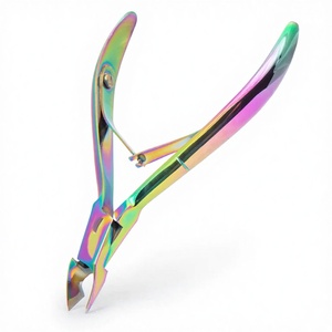 Rainbow Cuticle Nipper Extra Sharp Cuticle Cutter with Precise Cutting for Painless Removal of Fingers and <b>Toes</b> Eco-Friendly - Product Image 1