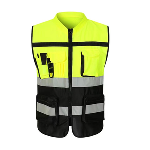 Chaleco de Seguridad para Trabajadores de la Construcción al por Mayor, Chaleco Reflectante de Alta Visibilidad, Impermeable, con Múltiples Bolsillos, Estilo Ropa de Trabajo - Product Image 1