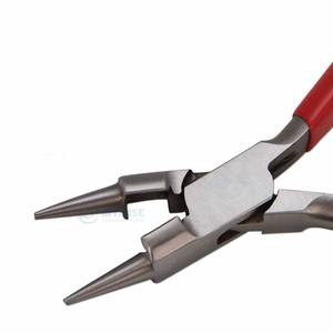 Pince professionnelle pour la fabrication de bijoux, 5 pouces, en acier inoxydable, pour la formation de boucles, à mâchoires rondes et escalonpées, outil de torsion de fil - Product Image 4