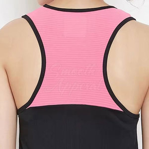 Débardeur décontracté pour femme, tissu extensible léger, séchage rapide et respirant, logo sur le devant, pour le fitness, la course à pied et les sports - Product Image 6