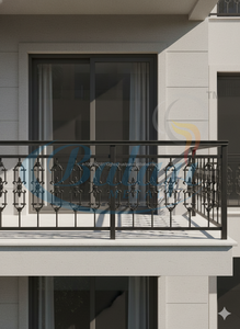 Barandilla de escalera de balcón moderna de hierro al por mayor, galvanizada, sin marco, para balcón/porche, posición 1, 3 pies de altura, 25 pulgadas, 2.5k - Product Image 2