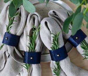 ชุดแหวนรองผ้าเช็ดปากหนัง สำหรับโต๊ะคริสต์มาสหรือโต๊ะงานแต่งงาน - Product Image 3