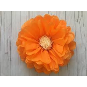Flor artificial de tela de organza naranja - Product Image 1