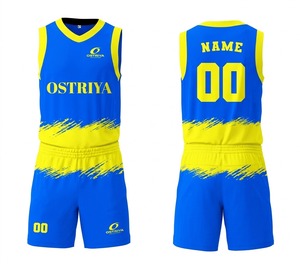 Uniformes de basket-ball pour femmes de haute qualité, 100% polyester, séchage rapide, respirant, antibactérien, col en V, manches courtes, imprimé sur le devant - Product Image 3