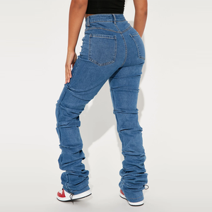 Women's <b>White</b> Denim Jeans Comfortable Cotton Pants Elegant Casual Fashion Wholesale Manufacturer Premium Jean <b>Trousers</b> Modern - Product Image 2
