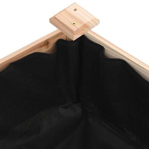 Letto rialzato con fodera 47.2 "x 17.7" x 9.8 "giardino in legno massello - Product Image 6