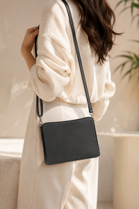 Bolso Bandolera de Piel Sintética para Mujer, Diseño Minimalista y de Lujo, Impermeable, Forro de Algodón, Cierre de Cremallera, Correa Única para Uso Diario - Product Image 5