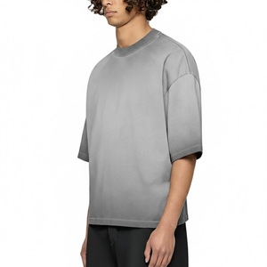Boxy <b>Fit</b> Oversized Sporty <b>T</b>-<b>shirt</b> <b>Men</b> 100% Cotton Short Sleeve Drop Shoulder Street Wear Plus Size O-Neck Quick <b>Dry</b> Eco-Friendly - Product Image 3