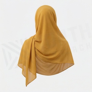 Women Solid Color Chiffon Hijab Breathable Daily Wear Islamic Scarf Shawl - Product Image 2