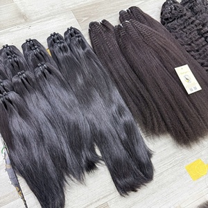 Top Quality Hot Sale Body Wave Curls Natural Straight Virgin Hair Bundles Weft Hair <b>Extensions</b> Natural Black - Product Image 3