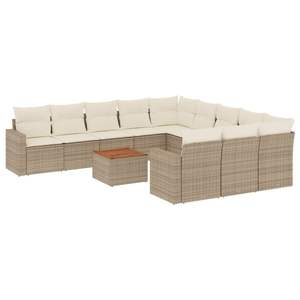 Conjunto de Sofás de Jardín Beige de 12 Piezas - Colección de Muebles Elegantes para Exteriores - Product Image 2