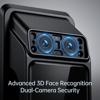 Serrure de porte intelligente WiFi Tuya avec écran 4,5 pouces, reconnaissance faciale 3D, entièrement automatique, caméra, interphone, surveillance cloud, en aluminium