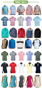 Camiseta de Golf de Manga Corta con Estampado de Tiburón de Secado Rápido y Logotipo Personalizado para Hombre y Mujer, Top Deportivo de Poliéster Estampado - Product Image 3