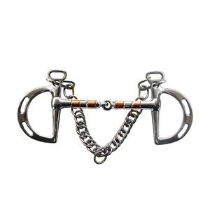 บิตม้าแบบมืออาชีพ ทำจากสแตนเลส พร้อมโซ่ บิตแบบ Snaffle อุปกรณ์ขี่ม้า - Product Image 5