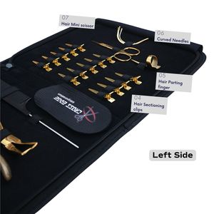 Kit professionnel d'outils pour extensions de cheveux à micro-anneaux avec pince à sertir les anneaux, outil de retrait des anneaux et peigne à queue de salon, ciseaux à doigts - Product Image 4