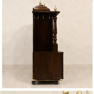 Buy Traditional Walnut Polish Teak Wood Hand Carved <b>Mandir</b>/Temple Home Decor Customized Size Sale At Factory Price Australia - Product Image 5